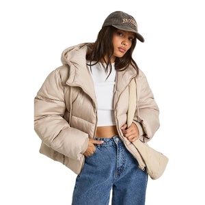 Chaqueta Acolchada de Invierno con Capucha, Diseño Nuevo, Hecha a Medida, Tejida, de Lona, Transpirable, Impermeable, con Cremallera para Mujer - Product Image 1