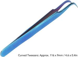 Pinzas para Extensión de Pestañas de Fibra, Volumen 45, 90 Grados, Pinzas Metálicas de Alta Calidad para Venta al Por Mayor - Product Image 2