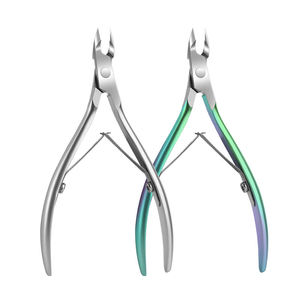 Nail Tech Tools D07 Stainless Steel Curved Finger Cuticle Nippers Chromeplate Manicure Salon ANAAIF - Product Image 1
