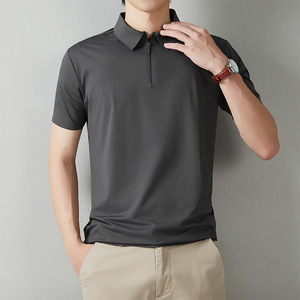 Polo para Hombre, Media Cremallera, Manga Corta, Transpirable, Corte Ajustado, Deportivo, Casual, Color Sólido, para Golf y Tenis, con Logotipo Personalizado - Product Image 4