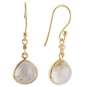 Pendientes de lujo chapados en oro con piedras multicolores, plata de ley 925, pendientes colgantes con cuentas de piedra para mujer - Product Image 5