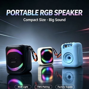 רמקול נייד SE-T31 עם תאורת RGB, בס עוצמתי, נגן אודיו אלחוטי, כרטיס TF, סטריאו TWS, מיני, חיצוני, רמקול מוזיקה לשולחן עבודה - Product Image 1