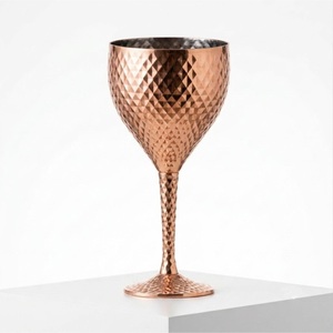 Ensemble de gobelets à vin en cuivre martelé artisanal, verres à vin incassables en métal avec doublure en acier inoxydable pour bar à domicile - Product Image 2