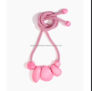 Venta superior collar de resina para mujer joyería de moda con cadena de cuentas perla piedra principal estilo religioso para fiestas India - Product Image 4