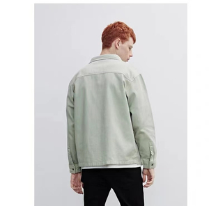 Chemise en jean pour homme, bicolore, douce, décontractée, à manches longues, coupe ample, confortable, style streetwear, pour tous les jours - Product Image 4