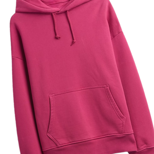 Sudadera con Capucha Oversize Rosa Oscuro Unisex de Forro Polar Grueso, Lisa, Estilo Urbano Casual, Ajuste Holgado, Cálida para Invierno, ¡Oferta! - Product Image 6