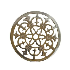 Trípode de hierro y metal resistente al calor, diseño geométrico ovalado hueco, soporte vintage para platos calientes, soporte para ollas para mesa de comedor de cocina - Product Image 6