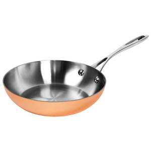 Fine Quality Copper Frying Pan with Stainless Steel Interior <b>Induction</b> Compatible Cookware <b>for</b> Home and Hotel Kitchen Catering - Product Image 3