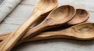 Cucharas de Madera de Olivo Talladas a Mano, Cuchara para Remover de Madera Rústica, Utensilios de Cocina, Decoración Rústica para el Hogar, Regalo para Chef - Product Image 6
