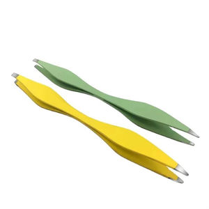 Pinzas Profesionales de Doble Punta Kaamir Instruments, de Acero Inoxidable, con Punta Inclinada para Depilar Cejas, Modelo con Logotipo Personalizado - Product Image 1