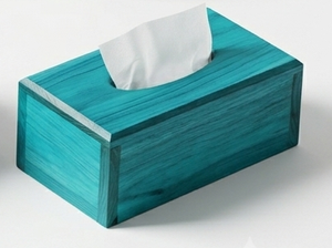 Boîte à mouchoirs en bois moderne, couvercle rectangulaire à fond coulissant, porte-mouchoirs fait main, couleur unie, recharge facile, salle de bain, bureau, salle à manger - Product Image 4