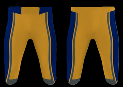 Pantalon de football américain rembourré noir pour homme, avec fermeture à ceinture, respirant, pour entraînement et match, vêtement de sport pour adulte - Product Image 3