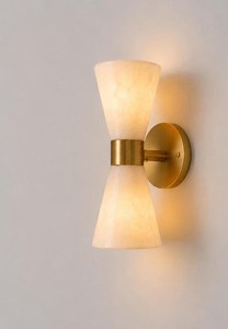Modern Brass <b>Wall</b> <b>Sconce</b> Geometric Marble Design Indoor <b>Lighting</b> Fixture Living Room Home Decor - Product Image 5