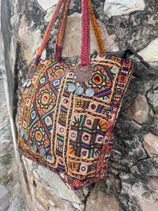 Vintage Banjara Shoulder <b>Bag</b> for Women | Handmade Ethnic Embroidered Boho <b>Bag</b> with Mirror Work & <b>Patchwork</b> - Product Image 3
