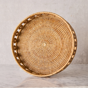 Bandeja de ratán estilo boho con precio de mayoreo, color y diseño personalizables, para sala de estar, dormitorio, habitación de invitados, bandeja para servir café. - Product Image 2