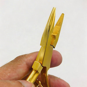Wholesale Gold Plated Sustainable Steel Micro Beads Link Plier Best Selling Hair Extension Pliers for Human Hair Extensions - Product Image 2