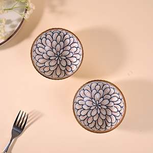 Ensemble de 2 petits bols à soupe en porcelaine inspirés du jasmin, design personnalisé écologique, bols de service pour soupe et ramen, MOQ 6 pièces - Product Image 2