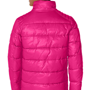 OEM Service New Arrival Casual Summer White Duck Parka Jacket Solid Color Hooded Puffer <b>Coat</b> <b>Zipper</b> Closure Breathable Canvas - Product Image 4
