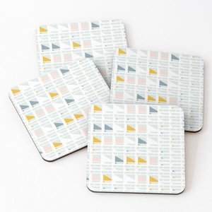 Tapis antidérapants sous-verres ensemble choix pour Restaurant maison cadeaux de mariage de Noël Logo personnalisé fait à la main tampons carrés naturels durables - Product Image 1