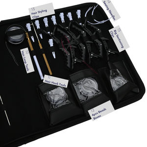 Professional Big Hair Extension Tools Kit with Tape In Plier Micro Bead Remover Crimping Plier Keratin Bond <b>Cutter</b> 4 Beads Box - Product Image 4