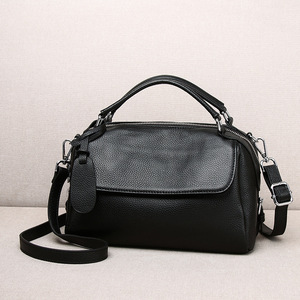 Custom Logo Cowhide Handbags for Ladies <b>Soft</b> <b>Leather</b> Fashion Shoulder <b>Bags</b> Wholesale Genuine <b>Leather</b> Women's Crossbody <b>Bags</b> - Product Image 1