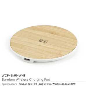 Bamboo Fast Charging Stand & <b>Holder</b> 15W Output Wireless Charging Pads - Product Image 3