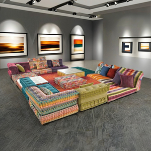 2025組み合わせ断面ソファリビングルーム家具床ソファモジュラーセットMah Jongソファ断面ソファモダン麻雀ソファ - Product Image 6