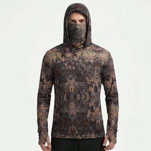 Sweat-shirts de pêche pour hommes 100 % polyester, confortables, respirants, à manches longues, avec design sublimé et fonction imperméable - Product Image 1