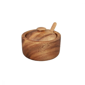 Wood Spice Jar Sugar Bowl Miror Polished Solid Wood Spice <b>Box</b> Coffee Table Decoration Sugar Bowl Pot - Product Image 1