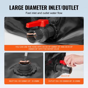 Serbatoio d'Acqua Portatile per Camper 113 L/29.85 Gal, Sacca d'Acqua Pieghevole in PVC 1000D, Componenti e Sistemi per Camper - Product Image 5