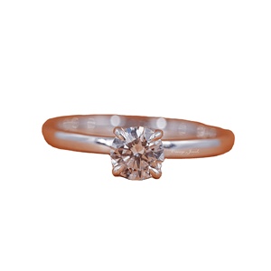 Bague de fiançailles solitaire en diamant de laboratoire taille ronde 0,50 ct, certifiée IGI, en or massif 10 carats, avec halo caché, pour mariage et anniversaire - Product Image 1