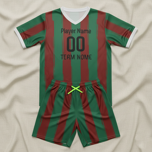 Ensemble d'uniformes de football personnalisés en gros, entièrement sublimés, coupe automatisée, design personnalisé, logo, nom d'équipe, séchage rapide, OEM - Product Image 6