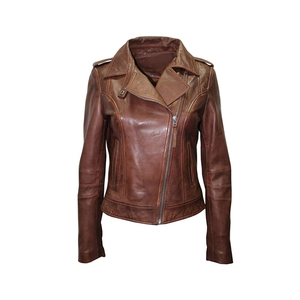 Chaqueta Bomber de Cuero Genuino para Mujer, Estilo Nuevo de Jimieson Apparel, Color Sólido, Resistente al Viento, Forro Grueso y Duradero para Invierno - Product Image 6