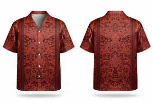 เสื้อเชิ้ตฮาวายคุณภาพสูง 100% ลายดอกไม้พิมพ์ลายวินเทจ ออกแบบเองได้ ติดกระดุม แขนสั้น สวมใส่สบายๆ สำหรับฤดูร้อน เหมาะสำหรับชายหาด สำหรับผู้ชาย - Product Image 6