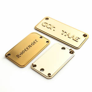 Accessoires vestimentaires, logo personnalisé en relief, impression numérique lavable, étiquettes en métal pour chaussures et sacs - Product Image 4