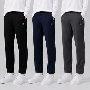 Pantalon de survêtement plissé élastique pour homme MACCI avec poches, poids moyen, respirant, sportif, en Spandex/Nylon, été, noir, marine, gris, taille mi-haute - Product Image 1