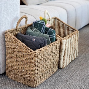 Seagrass <b>basket</b> with hanging handle Handmade <b>Storage</b> <b>Basket</b> Wholesale eco-friendly Made in Vietnam - Product Image 4