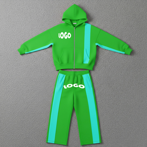 Custom Manufacturer Puff Print 100% Cotton Training&Jogging Wear Joggers Suits 2 Piece Set Zip up Unisex <b>Tracksuits</b> for Men - Product Image 4