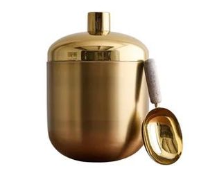 Seau à glace en métal haut de gamme conçu pour le refroidissement élégant des boissons lors d'événements hôteliers, de dîners, de divertissements et de services de bar professionnels. - Product Image 6