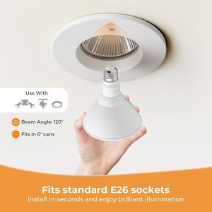 Lampadine LED PAR38 per Esterni, Equivalente a 100W, 1050LM, Bianco Caldo 3000K, Dimmerabili, Attacco E26 per Portico o Giardino - Product Image 4