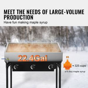 Pentola Industriale da 85 Litri con Evaporatore Piatto e 1 Valvola per 3 Metodi di Riscaldamento, Capacità 325 Tazze da 250ml per Sciroppo d'Acero - Product Image 2