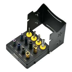 Ensemble de 12 fraises chirurgicales dentaires en acier inoxydable, instruments dentaires manuels, finition noire, certifiés CE, réutilisables - Product Image 3