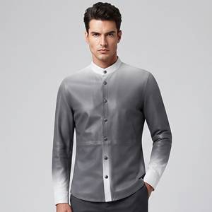 Chemise en cuir pour homme avec boutons sur le devant, chemise en cuir véritable pour homme, chemise en cuir PU à manches longues pour garçon, chemise en cuir OEM pour homme - Product Image 1