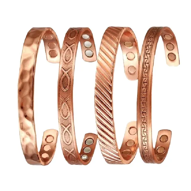 Bracelets magnétiques en cuivre de qualité supérieure, fabricant indien