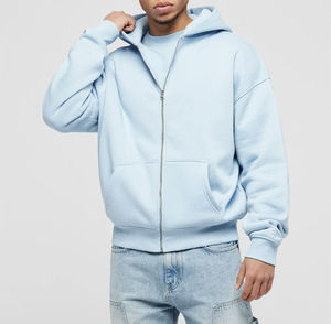 Sudadera con Capucha Personalizada, Cuadrada, Extra Grande, con Cierre, Diseño ODM, Estilo Urbano, para Hombre, 100% Algodón Ecológico - Product Image 5