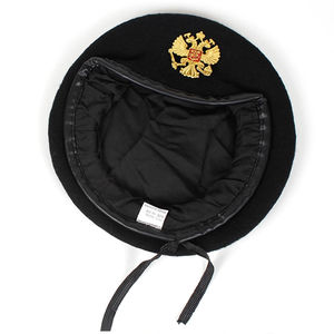 <b>Red</b> <b>Wool</b> Beret With Golden Eagle Emblem Unisex Formal Hat 56-58CM Four Seasons Wear - Product Image 6