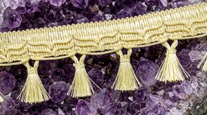 Frange décorative en polyester crème avec pompons, garniture tissée pour doublure de rideau, dentelle à pompons pour la décoration textile de la maison - Product Image 5
