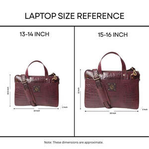 Genuine Croco Leather Black Large Capacity Laptop <b>Bag</b> Briefcase Crossbody <b>Computer</b> Handheld Business Travel <b>Bag</b> - Product Image 2