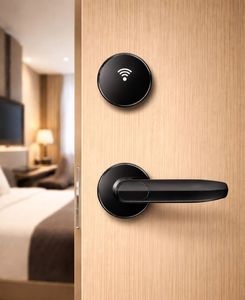 Bluetooth Hotel Door Lock FDHL-S190-BN-BLE with TTLock App, RFID <b>Card</b> & Mechanical Key. Fox Domotics Split Hotel Lock - Product Image 2