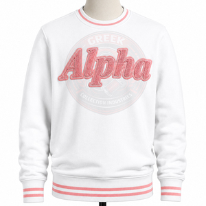 Sudaderas negras personalizadas de la hermandad Alpha para mujer, 100% algodón, forro polar transpirable, sudadera con capucha para invierno, suéter con logo griego de chenilla, OEM - Product Image 3